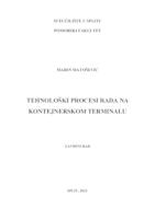 Tehnološki procesi rada na kontejnerskom terminalu