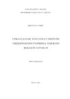 Upravljanje novcem i utrživim vrijednosnim papirima tijekom bolesti Covid 19