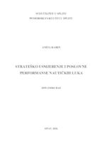 Strateško usmjerenje i poslovne performanse nautičkih luka