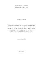 Analiza integracije, kontrole pokazivača alarma s aspekta ergonomskih poboljšanja