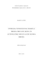 Upotreba Nomotovog modela broda drugog reda za automatsku regulaciju kursa