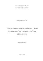 Analiza pomorskog prometa kao izvora onečišćenja plastičnim kuglicama