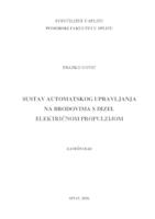 Sustav automatskog upravljanja na brodovima s dizel električnom propulzijom