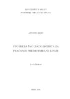 Upotreba školskog robota za praćenje predefinirane linije