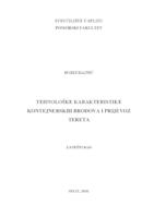 Tehnološke karakteristike kontejnerskih brodova i prijevoz tereta