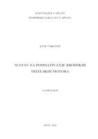 Sustav za podmazivanje brodskih dizelskih motora