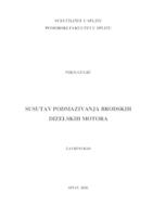 Sustav podmazivanja brodskih dizelskih motora