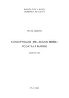 prikaz prve stranice dokumenta Konceptualni i relacijski model podataka marine