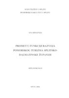 prikaz prve stranice dokumenta Promet u funkciji razvoja pomorskog turizma Splitsko - dalmatinske županije