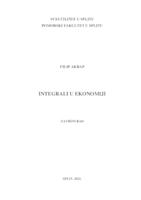prikaz prve stranice dokumenta Integrali u ekonomiji