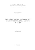 prikaz prve stranice dokumenta Sklop za mjerenje temperature i vlažnosti temeljen na Arduino pločici