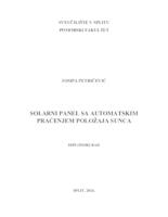 prikaz prve stranice dokumenta Stolni panel sa automatskim praćenjem položaja sunca