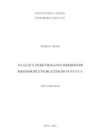 prikaz prve stranice dokumenta Analiza perfomansi hibridnih brodskih energetskih sustava