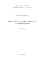 prikaz prve stranice dokumenta Procjena utjecaja na okoliš - strateški okvir