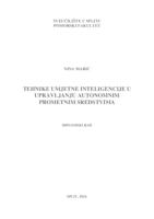 prikaz prve stranice dokumenta Tehnike umjetne inteligencije u upravljanju autonomnim prometnim sredstvima