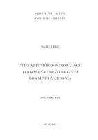 prikaz prve stranice dokumenta Utjecaj pomorskog i obalnog turizma na održivi razvoj lokalnih zajednica