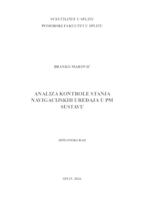 prikaz prve stranice dokumenta Analiza kontrole stanja navigacijskih uređaja u PM sustavu